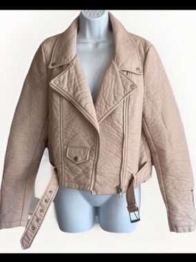 Nasty Gal Leather Bomber Jacket
